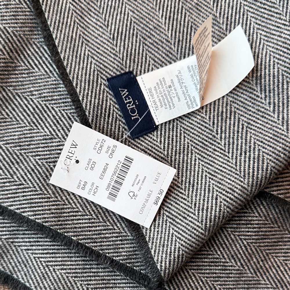 J. Crew Factory Herringbone scarf - Picture 12 of 13